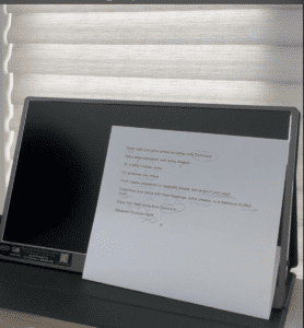 Voice over coach annotating a script with underlines, circles, squiggly lines, and arrows to demonstrate professional markup techniques for improved voice performance.
